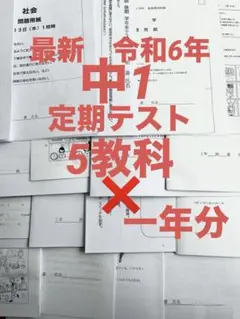 8/4のみ限定値下げ　最新　令和6年　中1定期テスト一年分