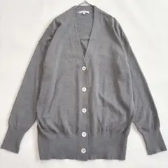 【美品】23区マイスタンダード　シルクコットン ベーシック カーディガン　洗える