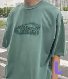 新品　刺繍ロゴ　深緑　シンプルTシャツ　ビンテージ加工　味のある色味　綿100%