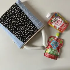 20cmファスナーの保冷ポーチ　バンビ柄×デニム