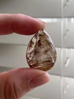 ティアドロップ型 ✨ルチル　カボション ルース