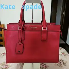 美品❣️kate　Spade　ハンドバッグ　高見えレッド
