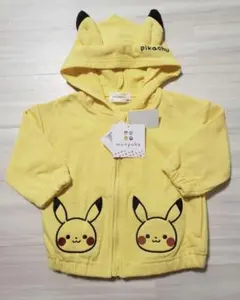 モンポケ☆新品未使用　ピカチュウ裏毛パーカー　80サイズ　ベビー　女の子　男の子