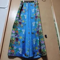 AULA 花柄 ワイドパンツ 日本製