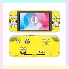 switch lite スキンシール スポンジボブ イエロー