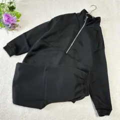 【SHEIN】レディースセットアップ　ハーフジップ　裏起毛　Ｍ　シンプル　美品