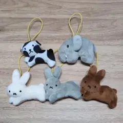 ブルーナアニマル　アミューズメント　ぬいぐるみマスコット5種