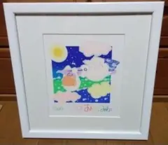 【真作保証】おかもとみわこ「悠々と」水彩原画 直筆サイン 絵画 アート Yahoo!オークション -「みわこ」(シルクスクリーン) (版画)の