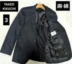 TAKEO KIKUCHI タケオキクチ リネン コットンテーラードジャケットL