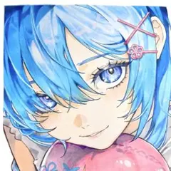 レム/リゼロ/ファンアート/手描きイラスト/A4 /コピックイラスト