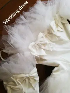 確認❶【正限】ウェディングドレス 結婚式 ベール バレーリーナデザイン ドレス