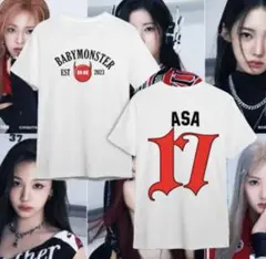 美品✨】Babymonster Tシャツ レディース プリント Tシャツ ASA