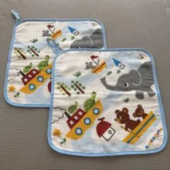 アッコトト ループ付タオル ハンカチ 2枚セット