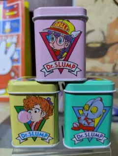 アラレちゃん　チョコ菓子缶　鳥山明　ドラゴンボール　駄菓子屋　昭和レトロ