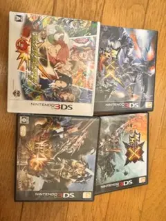 ニンテンドー3DS ソフト 4本セット　MH4G・X・WX モンスト