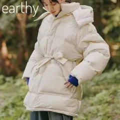 訳アリ earthy ミディハイブリットダウンコート earthy_ アーシー ミディハイブリットダウンコート | earthy_(アーシー)レディース