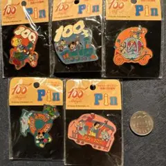 ディズニー 100周年記念 ピンバッジ 5個セット