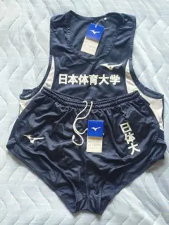 【レア・新品】Mizuno 日本体育大学 陸上部 ユニフォーム上下 L