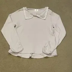 エスケープ　薄紫 襟付き長袖カットソー　130cm