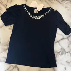 oui ayano rubanウィアヤノリュバン♡半袖ビジュートップス♡ブラック