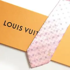未使用級 ルイヴィトン Louis Vuitton ネクタイ ピンク モノグラム