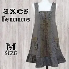 Y2K00’sフェアリーグランジ森ガールaxes femmeレースワンピース M