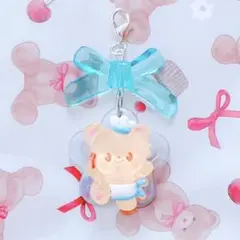 ハンドメイド　クマちゃん　リボンチャーム