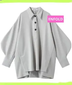 ENFOLD ダブルクロス カーブアームポロシャツ
