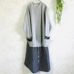 （クリアインプレッション） 重ね着風ワンピース レイヤード風ワンピース Ｆ