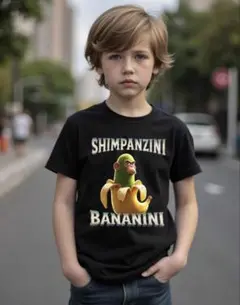 SHIMPANZINI BANANINI ブラックTシャツ 120 バナナ