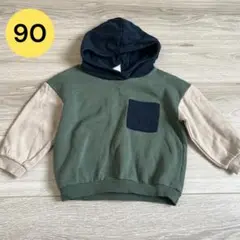 H&M カラーブロックスウェットパーカー サイズ90 男の子