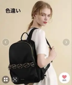 大人気！現行・極美品✨TOCCA リュック リボン ネイビー 紺色 A4収納可能
