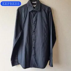 0818 EXPRESS メンズ フィット 長袖シャツ ブラック サイズM