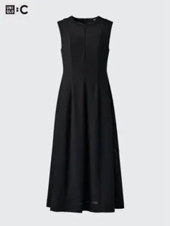 【新品】UNIQLO C メッシュワンピースノースリーブ ブラック M