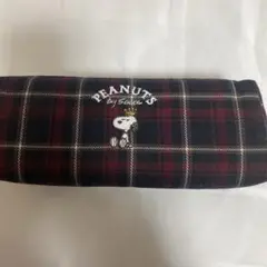 スヌーピー 筆箱 チェック柄