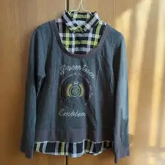 KUMIKOKU 重ね着風長袖カットソー