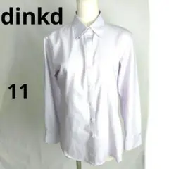 Dinkd レディース 長袖ワイシャツレギュラーカラー 11号 薄紫 ◆1-10