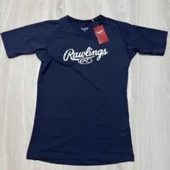 新品　Rawlings 半袖ストレッチアンダーシャツ S ネイビー