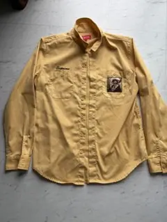 Supreme イエロー 長袖シャツ ポケット付き