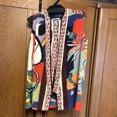 STIMULUSカラフル花柄ノースリーブシャツ