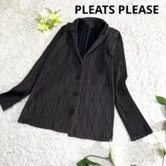 美品 PLEATS PLEASE イッセイミヤケ ダメージ加工 ジャケット