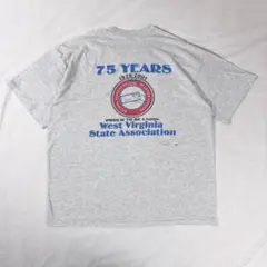 usa製00s 郵便労働組合 ユニオン 両面プリント 半袖tシャツ 杢カラー