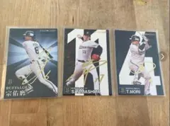 プロ野球チップス　オリックスバファローズ　金箔サインカードセット