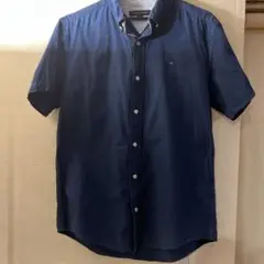 TOMMY HILFIGER ネイビー 半袖シャツ L