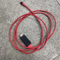 USB Lightning HDMIケーブル レッド