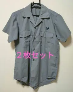 misuzu　半袖　ワークシャツ　作業服　M　L　2枚セット　グレー　昭和