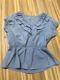 AZUL by moussy フリルノースリーブシャツ M