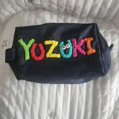 YOZUKI 刺繍ポーチ ネイビーオムツ入れ