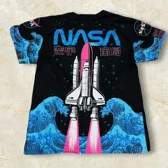 【NASA ナサTシャツ 宇宙ステーション 両面プリント L】