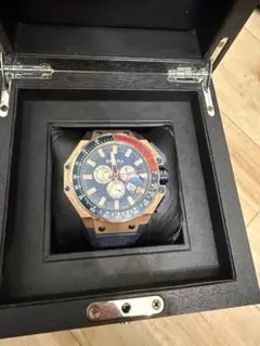BERING 青色 金色 時計